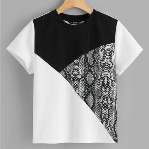 FREE IN A BUNDLE-SHEIN: Snake skin top